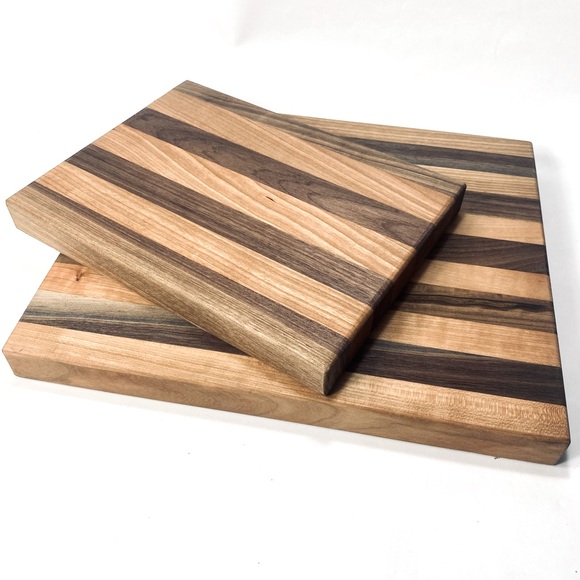 Wood Cutting Boards Striped Walnut Wood Dark Light